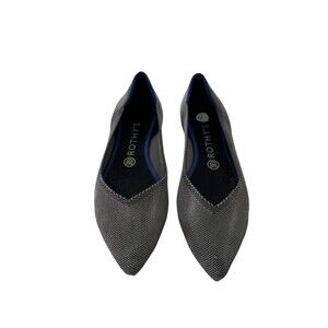 Rothys The Point Womens Slip On Flat Shoes Pointed Toe Dark Gray US Size 9